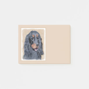 Gordon Setter Painting - Niedliche Original Dog Ar Post-it Klebezettel