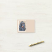 Gordon Setter Painting - Niedliche Original Dog Ar Post-it Klebezettel (Auf Schreibtisch)