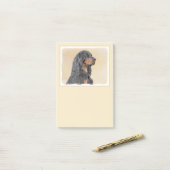 Gordon Setter Painting - Niedliche Original Dog Ar Post-it Klebezettel (Auf Schreibtisch)