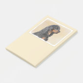 Gordon Setter Painting - Niedliche Original Dog Ar Post-it Klebezettel (angewinkelt)