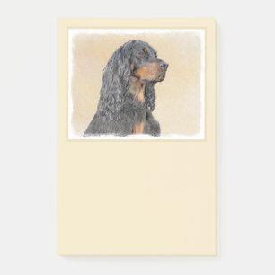 Gordon Setter Painting - Niedliche Original Dog Ar Post-it Klebezettel
