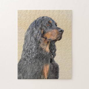 Gordon Setter Painting - Niedliche Original Dog Ar Puzzle