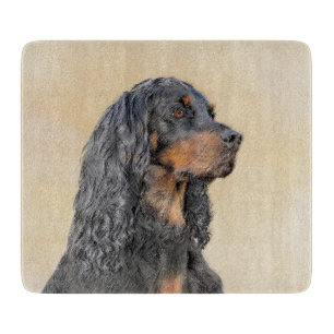 Gordon Setter Painting - Niedliche Original Dog Ar Schneidebrett