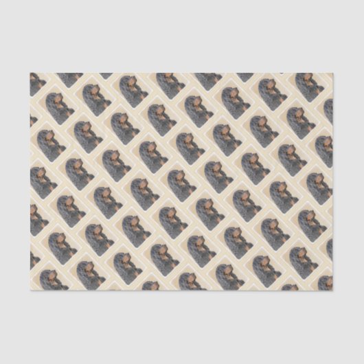 Gordon Setter Painting - Niedliche Original Dog Ar Seidenpapier (Vorderseite)