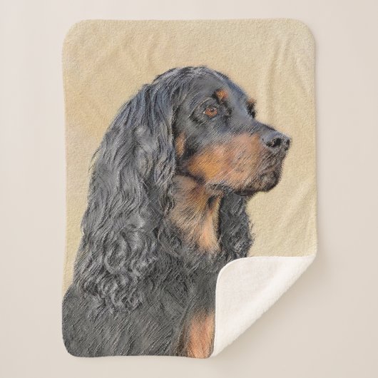 Gordon Setter Painting - Niedliche Original Dog Ar Sherpadecke (Vorderseite)