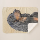 Gordon Setter Painting - Niedliche Original Dog Ar Sherpadecke (Vorderseite (Horizontal))