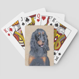 Gordon Setter Painting - Niedliche Original Dog Ar Spielkarten