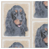 Gordon Setter Painting - Niedliche Original Dog Ar Stoff (Nahaufnahme)