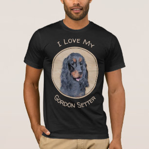 Gordon Setter Painting - Niedliche Original Dog Ar T-Shirt
