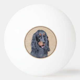 Gordon Setter Painting - Niedliche Original Dog Ar Tischtennisball