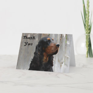 Gordon Setter Painting Vielen Dank Note Card Dankeskarte