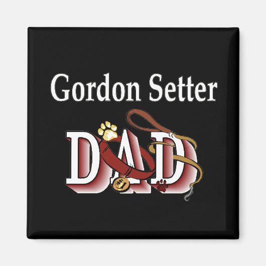 Gordon Setter Papa Magnet (Vorne)