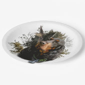 Gordon Setter Pappteller (Schrägansicht)