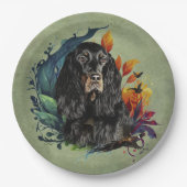 Gordon Setter Pappteller (Vorderseite)