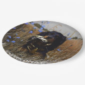 Gordon Setter Pappteller (Schrägansicht)