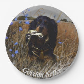 Gordon Setter Pappteller (Vorderseite)