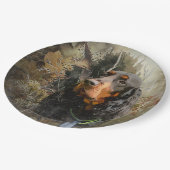 Gordon Setter Pappteller (Schrägansicht)