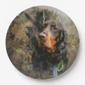 Gordon Setter Pappteller (Vorderseite)