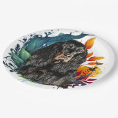 Gordon Setter Pappteller (Schrägansicht)