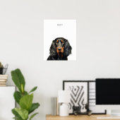 Gordon Setter Personalisiert Print Poster (Heimbüro)