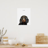 Gordon Setter Personalisiert Print Poster (Küche)