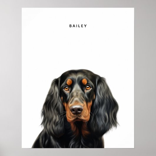 Gordon Setter Personalisiert Print Poster (Vorne)