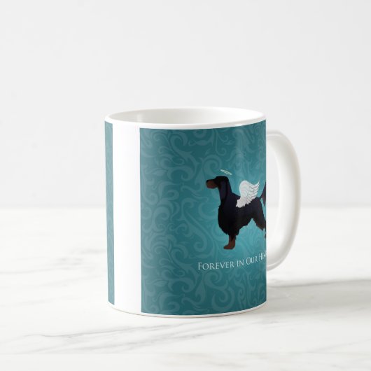 Gordon Setter Pet Memorial Dog Angel Kaffeetasse (VorderseiteRechts)