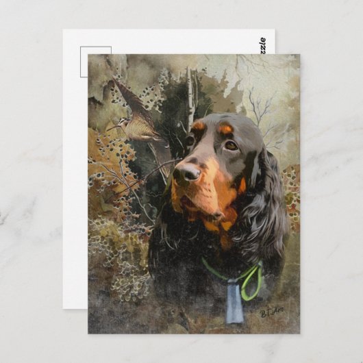 Gordon Setter Postkarte (Vorne/Hinten)