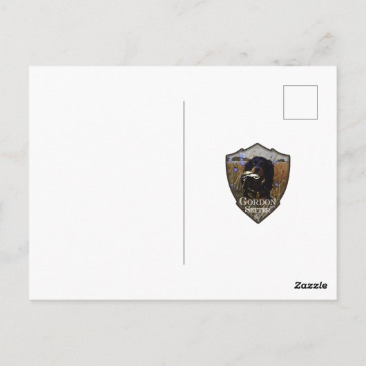 Gordon Setter Postkarte (Rückseite)