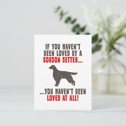 Gordon Setter Postkarte (Stehend Vorderseite)