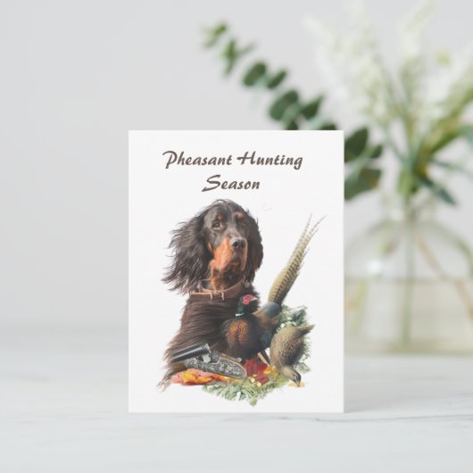Gordon Setter Postkarte (Stehend Vorderseite)