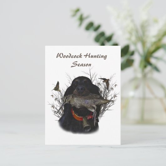 Gordon Setter Postkarte (Stehend Vorderseite)