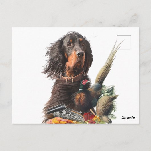 Gordon Setter Postkarte (Rückseite)