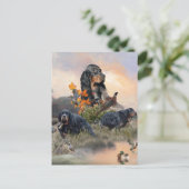 Gordon Setter Postkarte (Stehend Vorderseite)