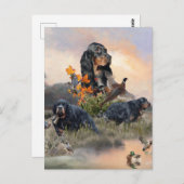 Gordon Setter Postkarte (Vorne/Hinten)