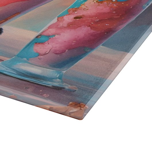 Gordon Setter Puppy N Milkshakes Schneidebrett (Ecke)