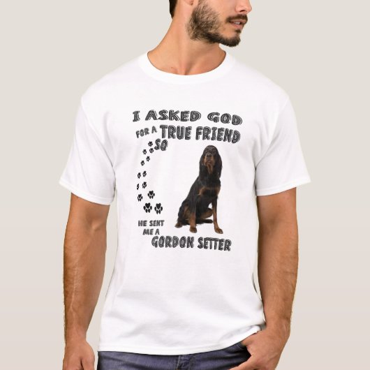 Gordon Setter Quote Mama Englisch Setter Vater, Ir T-Shirt (Vorderseite)