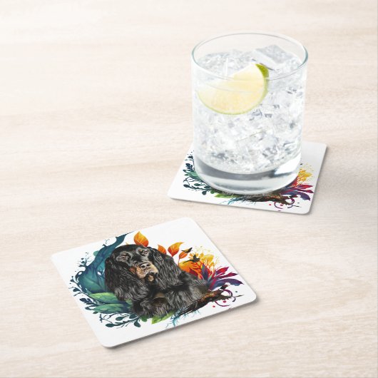 Gordon Setter Rechteckiger Pappuntersetzer (Vor Ort)