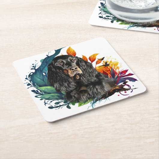 Gordon Setter Rechteckiger Pappuntersetzer (angewinkelt)