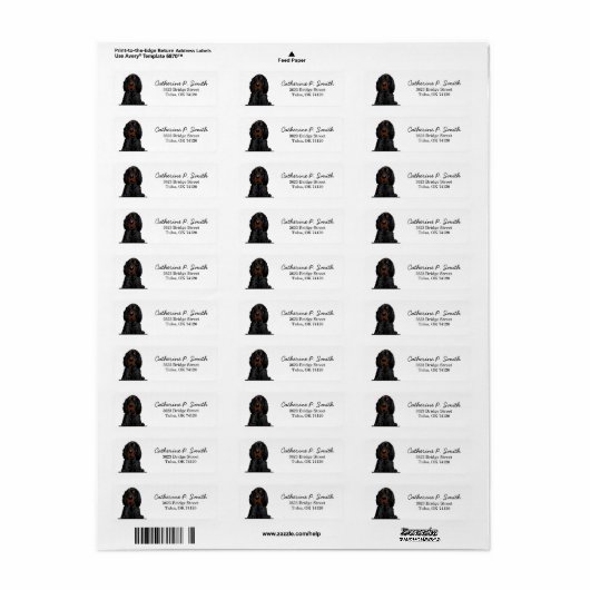 Gordon Setter Rücksendeadresse (Vorne)