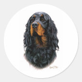 Gordon Setter Runder Aufkleber (Vorderseite)