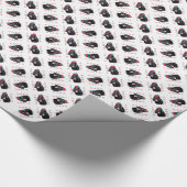 Gordon Setter Santa Paws Geschenkpapier (Ecke)