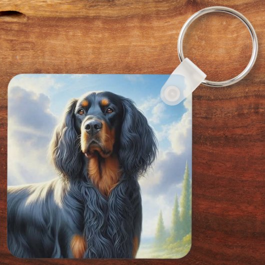 Gordon Setter Schlüsselanhänger (Rückseite)