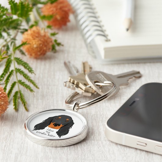 Gordon Setter Schlüsselanhänger (Seite)