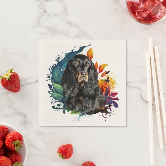 Gordon Setter Serviette (Beispiel)