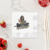 Gordon Setter Serviette (Beispiel)