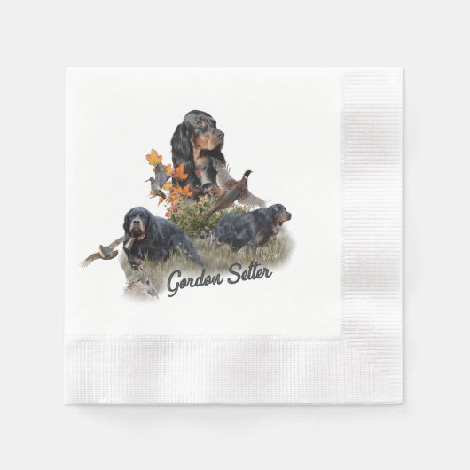 Gordon Setter Serviette (Vorderseite)