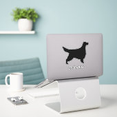 Gordon Setter Silhouette Hunde Rasse Vinyl Sticker (Laptop auf Schreibtisch)