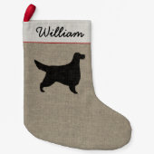 Gordon Setter Silhouette Personalisiert Dog Holida Kleiner Weihnachtsstrumpf (Vorderseite)