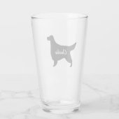 Gordon Setter Silhouette Personalisiert Dog Lover Glas (Rückseite)